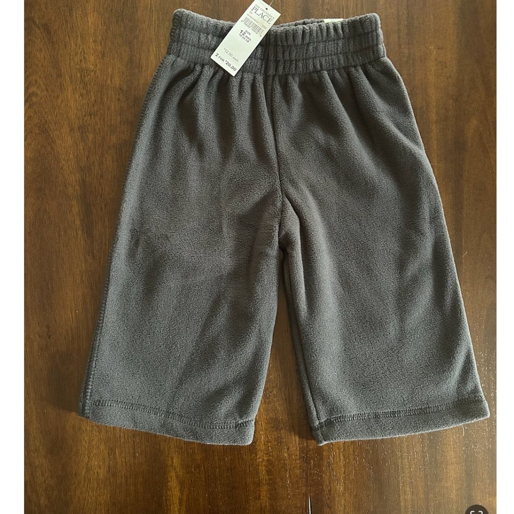 12m Baby Fleece Sweatpants, Gray, un-cuffed ankle, NEW, THE CHILDREN'S PLACE